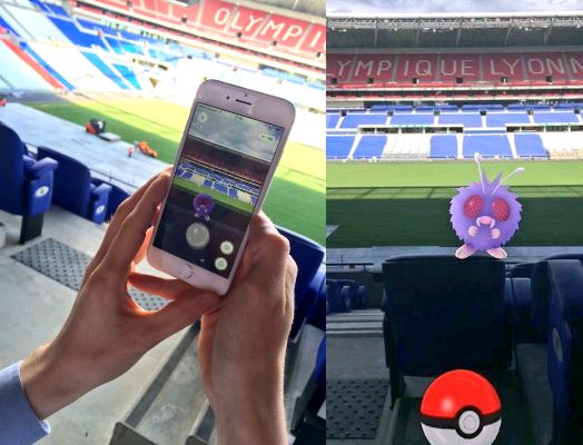 Pokemon Go au stade de Lyon - Parc OL